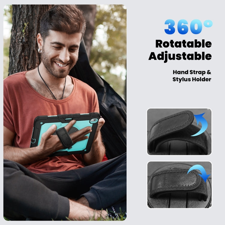For iPad Air 13 2024 / Air 13 2025 Silicone Hybrid PC Tablet Protective Case(Light Blue+Black)