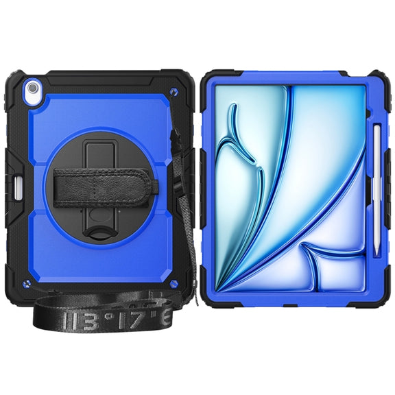 For iPad Air 13 2024 Silicone + PC Tablet Protective Case(Dark Blue+Black)