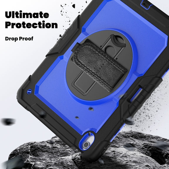 For iPad Air 13 2024 Silicone + PC Tablet Protective Case(Dark Blue+Black)