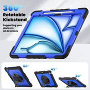 For iPad Air 13 2024 Silicone + PC Tablet Protective Case(Dark Blue+Black)