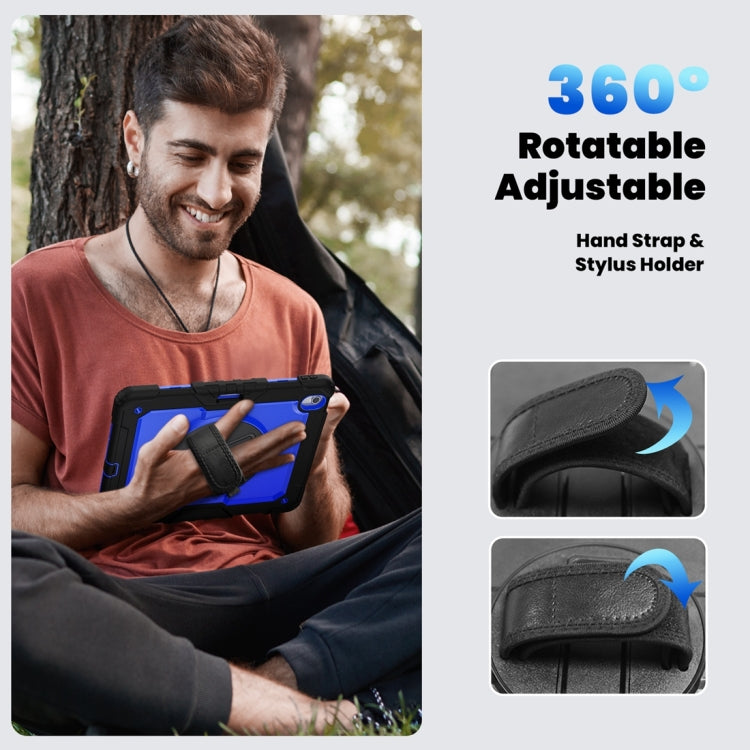 For iPad Air 13 2024 Silicone + PC Tablet Protective Case(Dark Blue+Black)