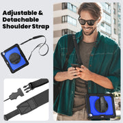 For iPad Air 13 2024 Silicone + PC Tablet Protective Case(Dark Blue+Black)