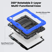 For iPad Air 13 2024 Silicone + PC Tablet Protective Case(Black+Dark Blue)