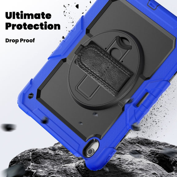 For iPad Air 13 2024 Silicone + PC Tablet Protective Case(Black+Dark Blue)