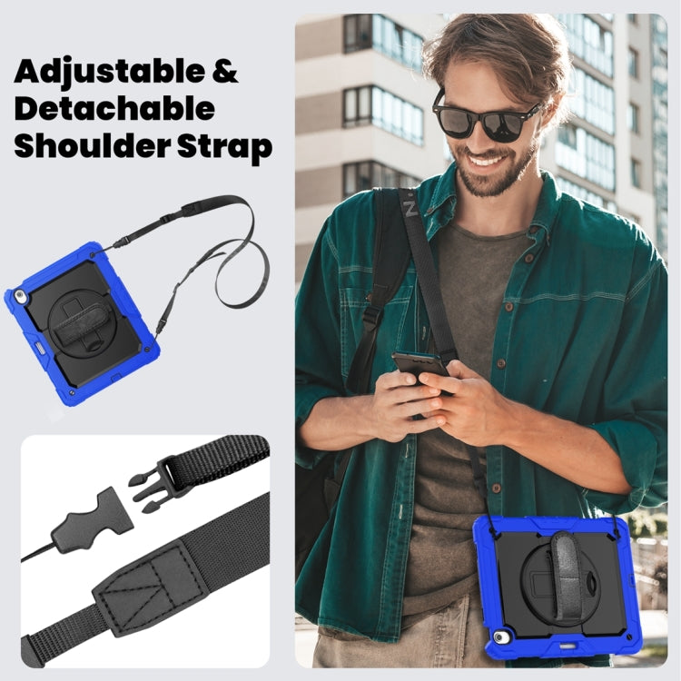 For iPad Air 13 2024 Silicone + PC Tablet Protective Case(Black+Dark Blue)