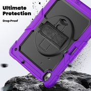 For iPad Air 13 2024 Silicone + PC Tablet Protective Case(Purple+Black)