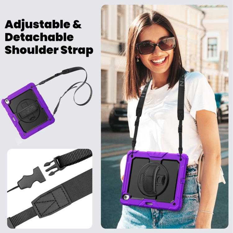 For iPad Air 13 2024 Silicone + PC Tablet Protective Case(Purple+Black)