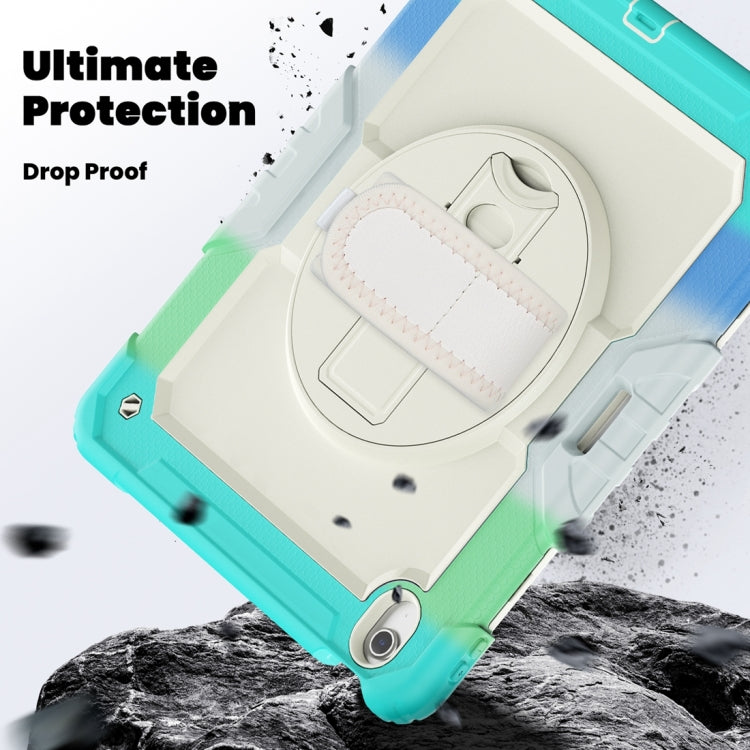 For iPad Air 13 2024 / Air 13 2025 Silicone Hybrid PC Tablet Protective Case(Rainbow Blue)