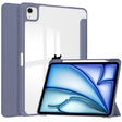 For iPad Air 13 2025 / 2024 Pure Color 3-fold Clear TPU Smart Leather Tablet Case(Lavender) - iPad Air 13 2025 / 2024 Cases by PMC TechLife | Online Shopping South Africa | PMC TechLife | Buy Now Pay Later Mobicred