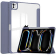 For iPad Pro 11 2024 Pure Color 3-fold Clear TPU Smart Leather Tablet Case(Lavender) - iPad Pro 11 2024 Cases by PMC TechLife | Online Shopping South Africa | PMC TechLife | Buy Now Pay Later Mobicred