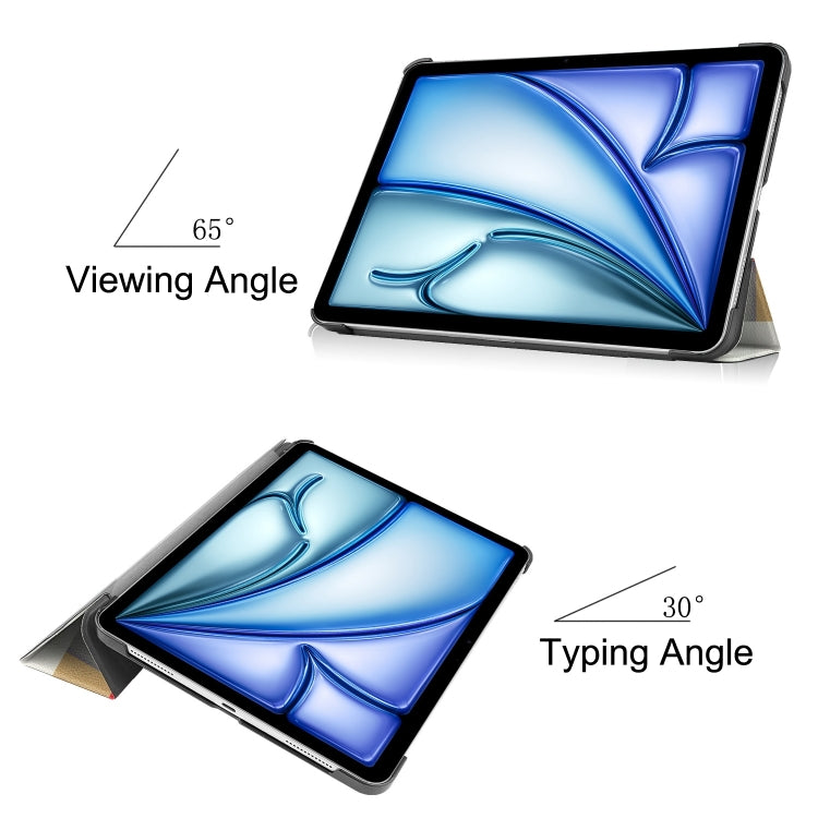 For iPad Air 11 2025 / 2024 Custer Painted 3-Fold Holder Smart Leather Tablet Case(Magic Cube)