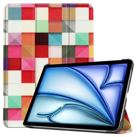 For iPad Air 11 2025 / 2024 Custer Painted 3-Fold Holder Smart Leather Tablet Case(Magic Cube)