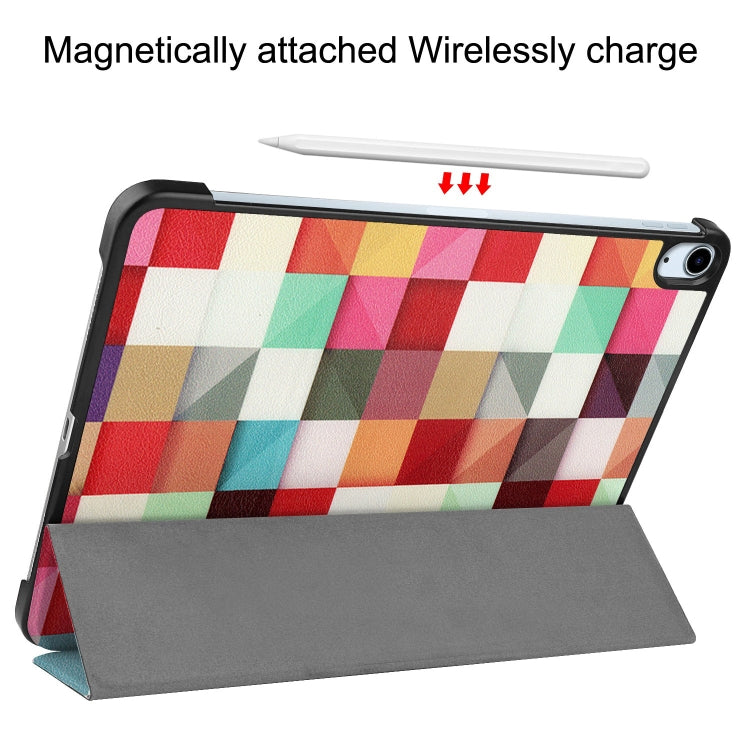 For iPad Air 11 2025 / 2024 Custer Painted 3-Fold Holder Smart Leather Tablet Case(Magic Cube)