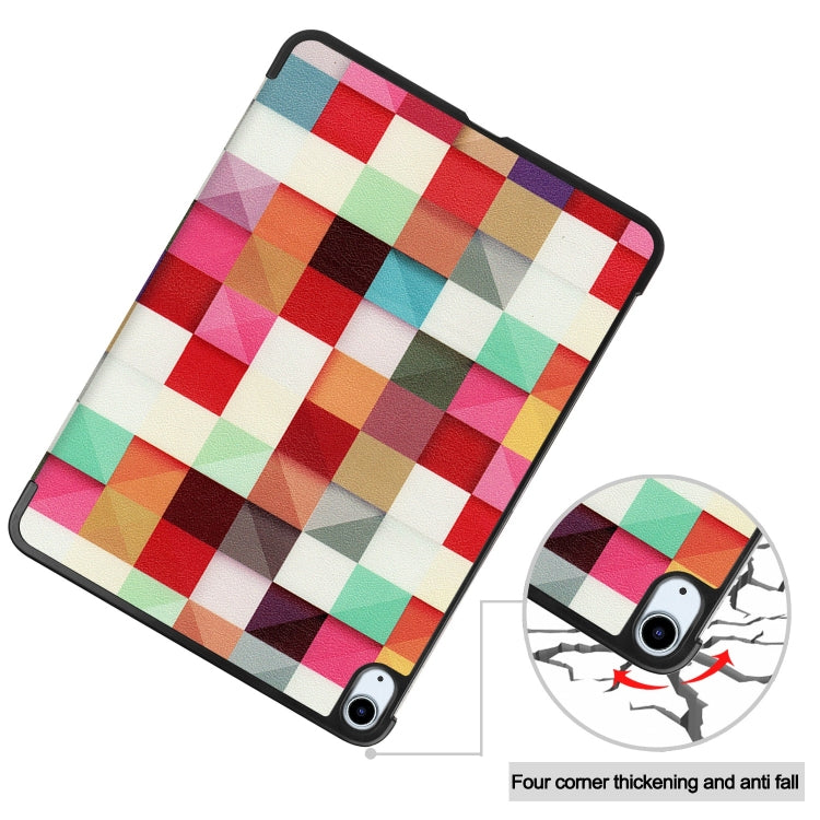 For iPad Air 11 2025 / 2024 Custer Painted 3-Fold Holder Smart Leather Tablet Case(Magic Cube)