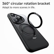 For Huawei Pura 70 Pro Frosted 360 Rotating Holder Magnetic Full Coverage Shockproof Phone Case(Grey)
