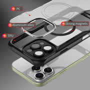 For iPhone 16 Pro Carbon Fiber Texture MagSafe Translucent Phone Case(Black)
