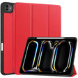 For iPad Pro 13 2024 Custer TPU Pure Color 3-Fold Holder Smart Leather Tablet Case with Pen Tray(Red) - iPad Pro 13 2024 Cases by PMC TechLife | Online Shopping South Africa | PMC TechLife | Buy Now Pay Later Mobicred