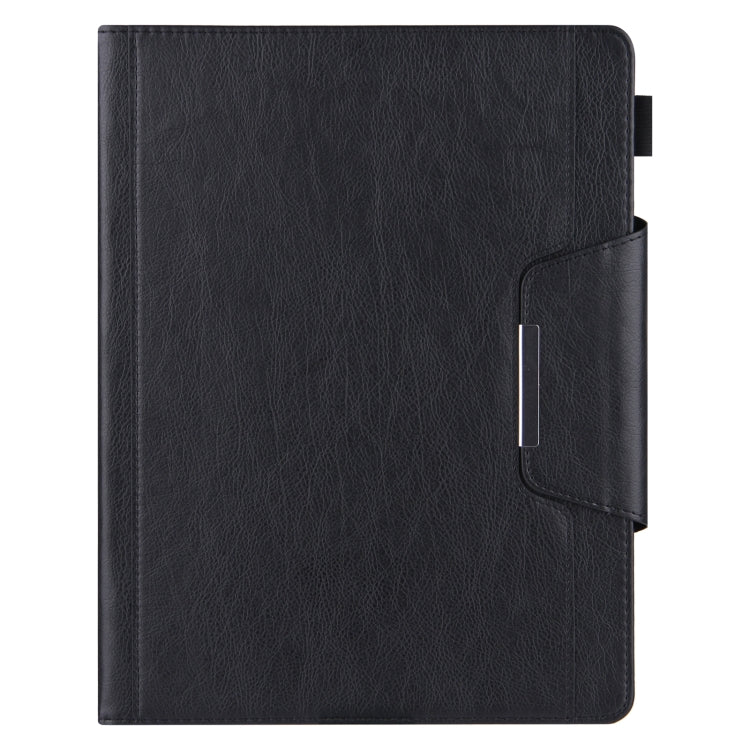 For iPad Pro 13 2024 Solid Color Metal Buckle Leather Smart Tablet Case(Black)
