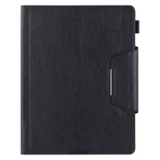 For iPad Pro 13 2024 Solid Color Metal Buckle Leather Smart Tablet Case(Black)