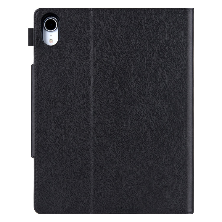 For iPad Pro 13 2024 Solid Color Metal Buckle Leather Smart Tablet Case(Black)