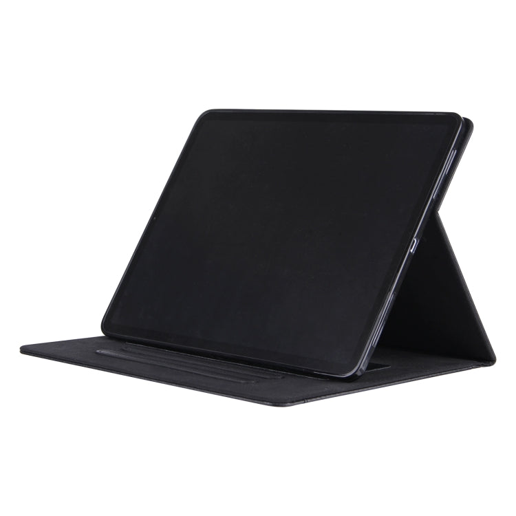 For iPad Pro 13 2024 Solid Color Metal Buckle Leather Smart Tablet Case(Black)