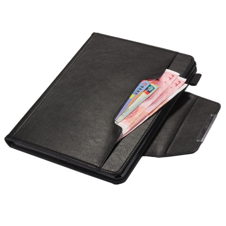 For iPad Pro 13 2024 Solid Color Metal Buckle Leather Smart Tablet Case(Black)