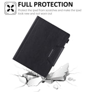 For iPad Pro 13 2024 Solid Color Metal Buckle Leather Smart Tablet Case(Black)