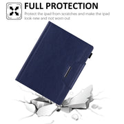 For iPad Pro 13 2024 Solid Color Metal Buckle Leather Smart Tablet Case(Royal Blue)