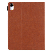 For iPad Pro 13 2024 Solid Color Metal Buckle Leather Smart Tablet Case(Brown)