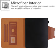 For iPad Pro 13 2024 Solid Color Metal Buckle Leather Smart Tablet Case(Brown)