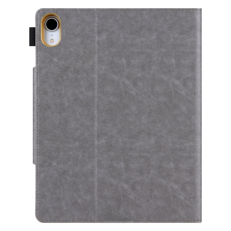 For iPad Pro 13 2024 Solid Color Metal Buckle Leather Smart Tablet Case(Grey)