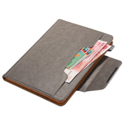 For iPad Pro 13 2024 Solid Color Metal Buckle Leather Smart Tablet Case(Grey)
