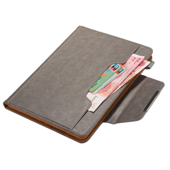 For iPad Pro 13 2024 Solid Color Metal Buckle Leather Smart Tablet Case(Grey)