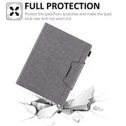 For iPad Pro 13 2024 Solid Color Metal Buckle Leather Smart Tablet Case(Grey)