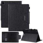 For iPad Pro 11 2024 Solid Color Metal Buckle Leather Smart Tablet Case(Black)