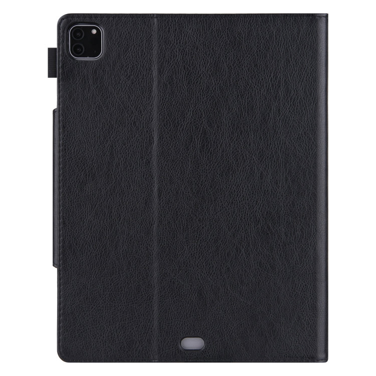 For iPad Pro 11 2024 Solid Color Metal Buckle Leather Smart Tablet Case(Black)