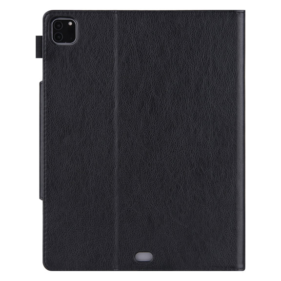 For iPad Pro 11 2024 Solid Color Metal Buckle Leather Smart Tablet Case(Black)