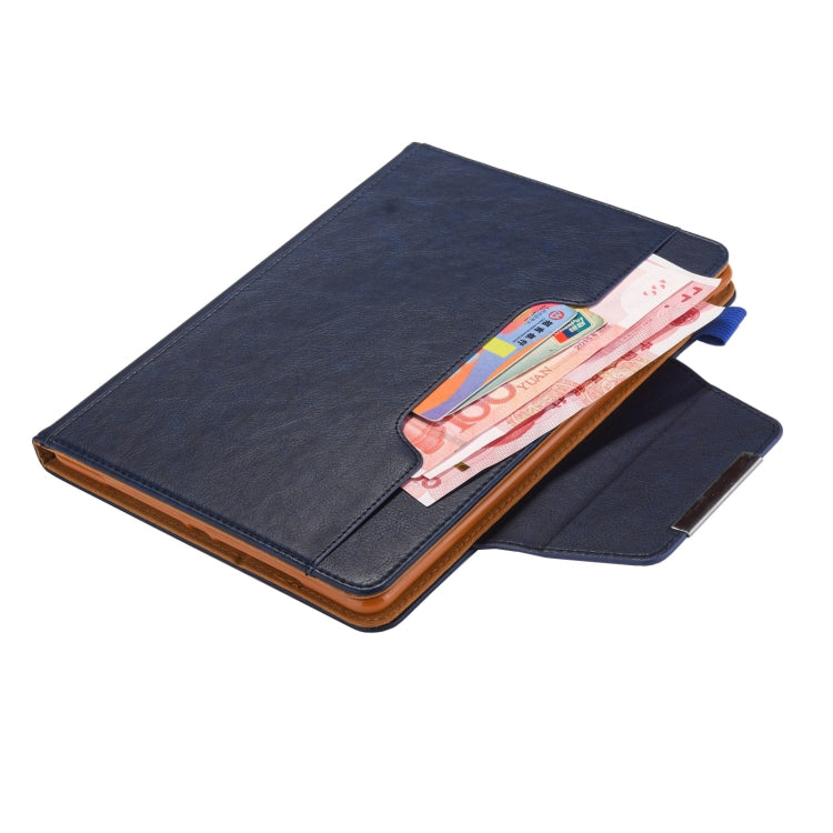 For iPad Pro 11 2024 Solid Color Metal Buckle Leather Smart Tablet Case(Royal Blue)