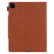 For iPad Pro 11 2024 Solid Color Metal Buckle Leather Smart Tablet Case(Brown)