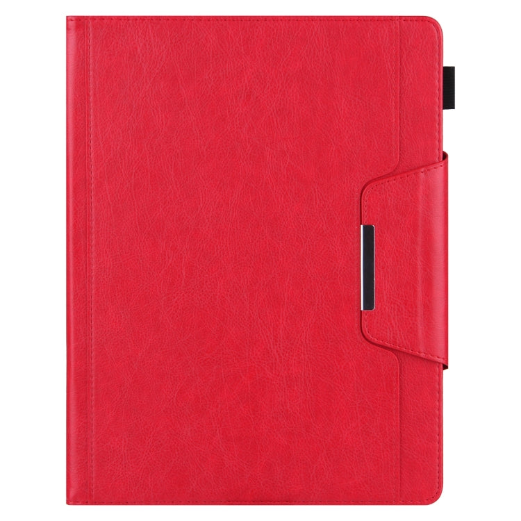 For iPad Pro 11 2024 Solid Color Metal Buckle Leather Smart Tablet Case(Red)