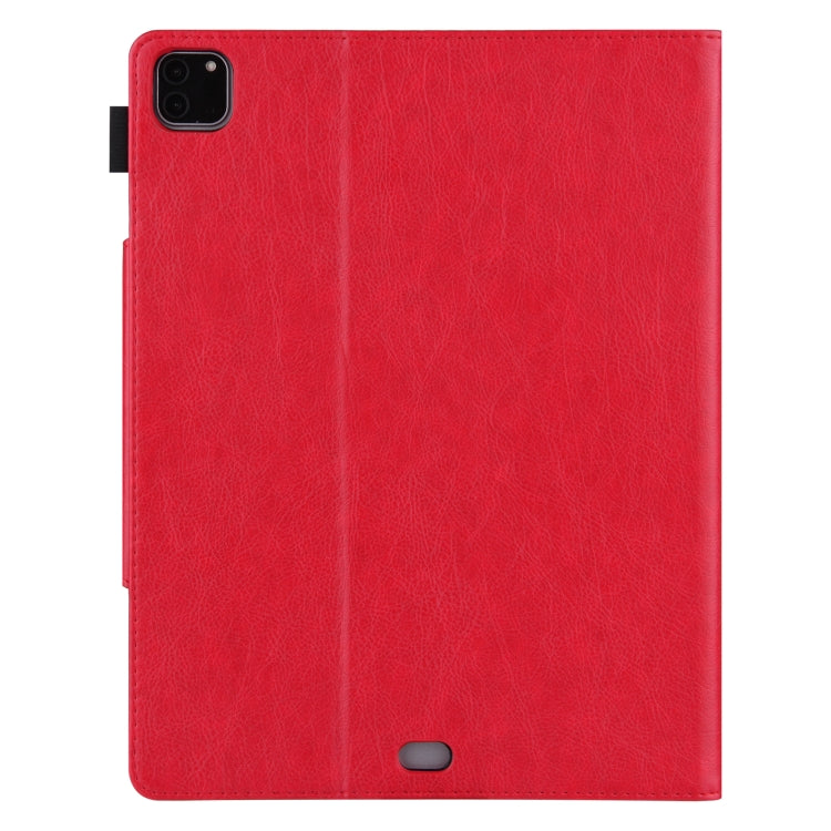 For iPad Pro 11 2024 Solid Color Metal Buckle Leather Smart Tablet Case(Red)