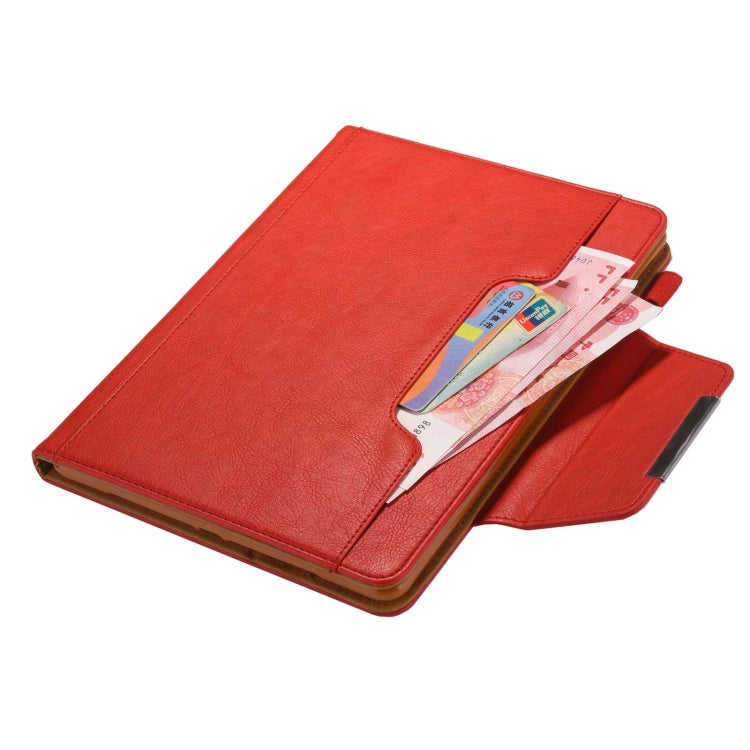 For iPad Pro 11 2024 Solid Color Metal Buckle Leather Smart Tablet Case(Red)