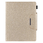 For iPad Pro 11 2024 Glitter Metal Buckle Leather Smart Tablet Case(Gold)