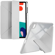 For Huawei MatePad 10.4 Clear Acrylic Deformation Leather Tablet Case(Grey)