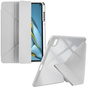 For Huawei MatePad 10.8 Clear Acrylic Deformation Leather Tablet Case(Grey)