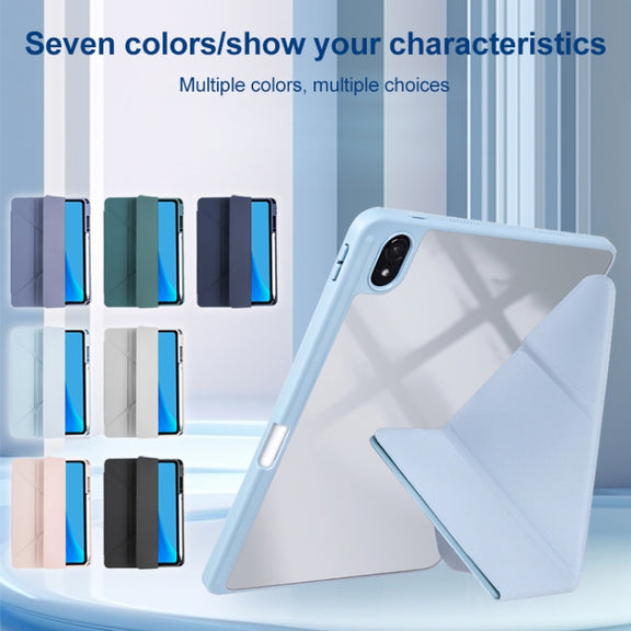 For Huawei MatePad Pro 11 2022 / 2024 Clear Acrylic Deformation Leather Tablet Case(Black)