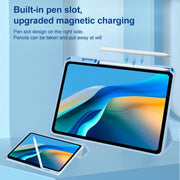 For Huawei MatePad Air 11.5 2023 Clear Acrylic Deformation Leather Tablet Case(Dark Blue)
