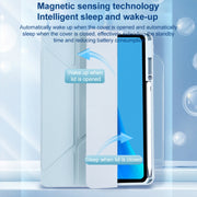 For Huawei MatePad 10.8 Clear Acrylic Deformation Leather Tablet Case(Black)