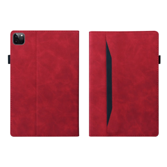 For iPad Pro 13 2024 Splicing Shockproof Leather Tablet Case(Red)