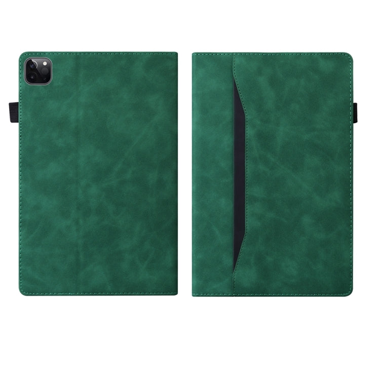 For iPad Pro 13 2024 Splicing Shockproof Leather Tablet Case(Green)